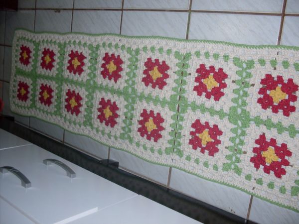 passadeira com flores